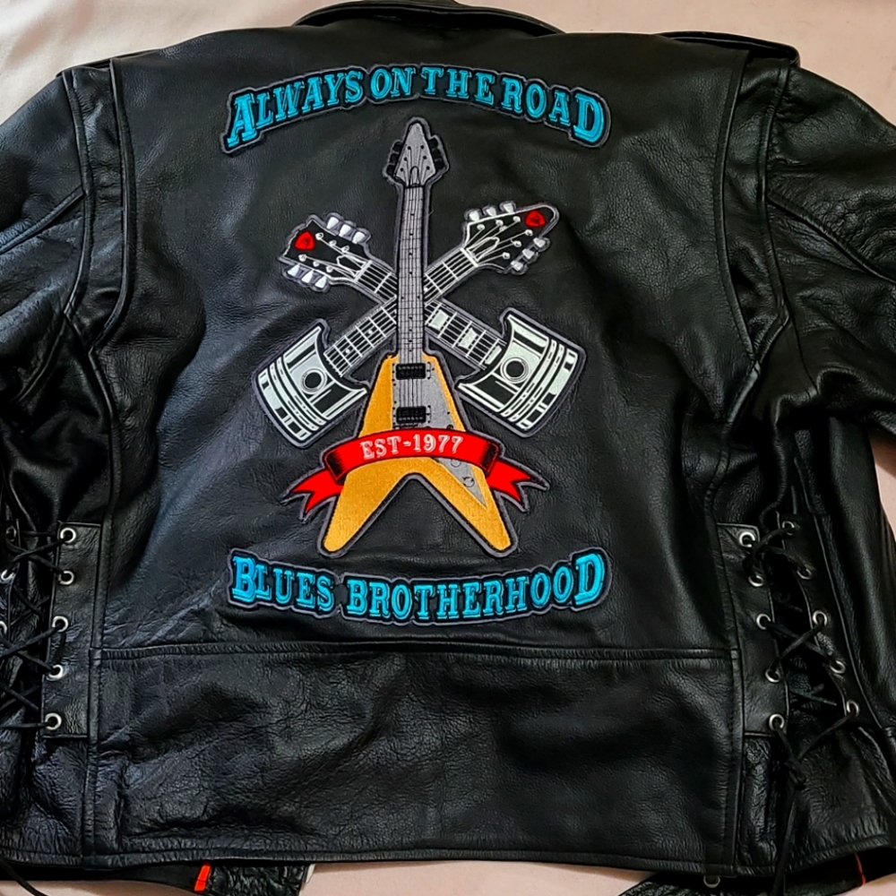 Joe Bonamassa Vance Leathers Custom Embroidered Motorcycle Jacket 100% Leather